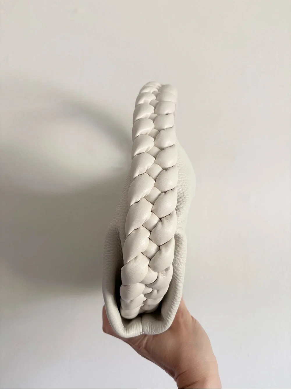 Dolce Vita Pippa Braided Handbag in Cream Leather